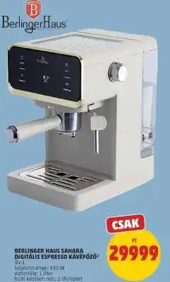 PENNY Berlinger Haus Sahara Digitális Espresso Kávéfőző ajánlat