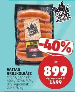PENNY Vastag Grillkolbász ajánlat