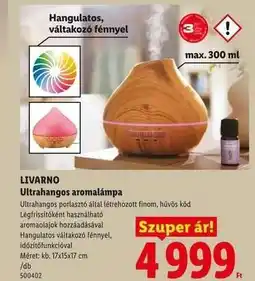 Lidl Livarno Ultrahangos aromalámpa ajánlat