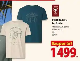 Lidl ESMARA MEN Férfi póló ajánlat