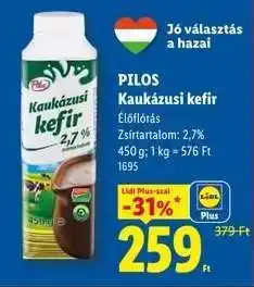 Lidl PILOS Kaukázusi kefir ajánlat
