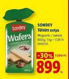 Lidl SONDEY Töltött ostya ajánlat