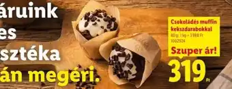 Lidl Csokoládés muffin kekszdarabokkal ajánlat