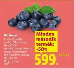 Lidl Bio áfonya ajánlat