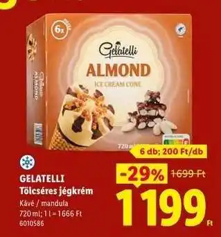 Lidl GELATELLI Tölcséres jégkrém ajánlat