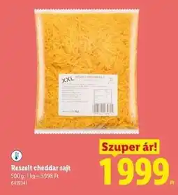 Lidl Reszelt cheddar sajt ajánlat