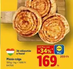 Lidl Pizzás csiga ajánlat
