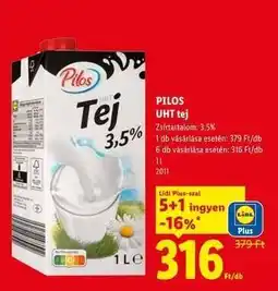 Lidl Pilos UHT tej ajánlat