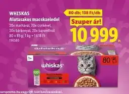 Lidl Whiskas alutasakos macskaeledel ajánlat
