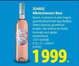 Lidl JUHÁSZ Alkoholmentes Rosé ajánlat