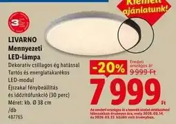 Lidl Livarno Mennyezeti LED-lámpa ajánlat