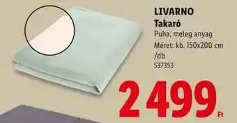 Lidl Livarno Takaró ajánlat
