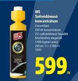 Lidl W5 Szélvédőmosó koncentrátum ajánlat
