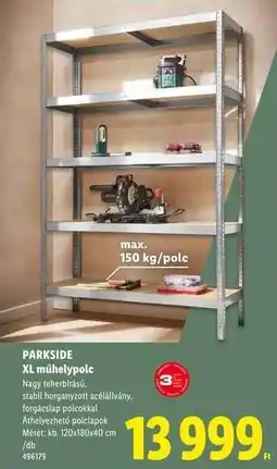 Lidl Parkside XL műhelypolc ajánlat