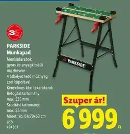 Lidl PARKSIDE Munkapad ajánlat