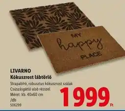 Lidl LIVARNO Kókuszrost lábtörlő ajánlat