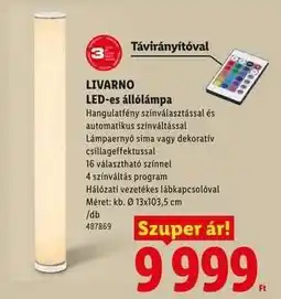 Lidl Livarno LED-es állólámpa ajánlat