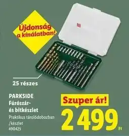Lidl Parkside Fúrószár- és bitkészlet ajánlat