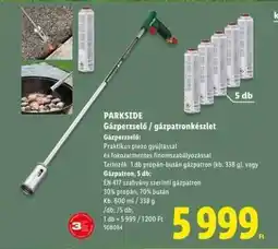 Lidl PARKSIDE Gázperzselő / gázpatronkészlet ajánlat