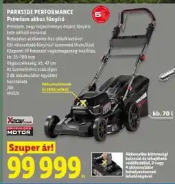 Lidl Parkside Performance Prémium akkus fűnyíró ajánlat