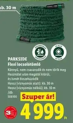 Lidl PARKSIDE Flexi locsolótömlő ajánlat