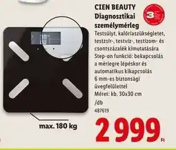 Lidl CIEN BEAUTY Diagnosztikai személymérleg ajánlat