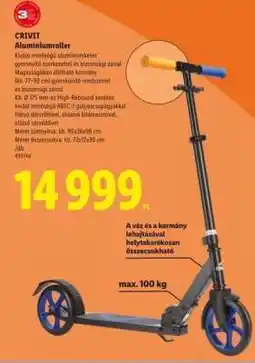 Lidl CRIVIT Alumíniumroller ajánlat