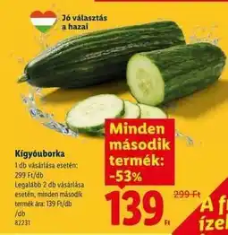 Lidl Kígyóuborka ajánlat