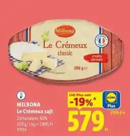 Lidl MILBONA Le Crémeux sajt ajánlat