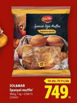 Lidl SOL&MAR Spanyol muffin ajánlat