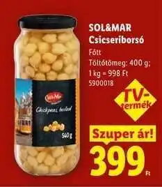 Lidl SOL&MAR Csicseriborsó ajánlat