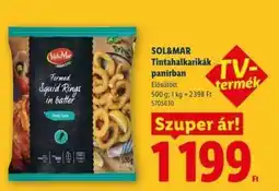Lidl SOL&MAR Tintahalkarikák panírban ajánlat