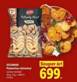 Lidl SOL&MAR Palmeritas sütemény ajánlat