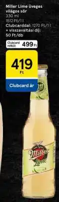 Tesco Miller Lime üveges világos sör ajánlat