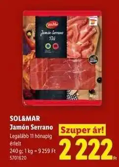 Lidl SOL&MAR Jamón Serrano ajánlat