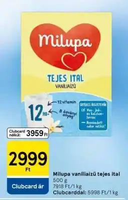 Tesco Milupa vaníliaízű tejes ital ajánlat