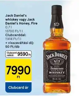 Tesco Jack Daniel's whiskey vagy Jack Daniel's Honey, Fire ajánlat