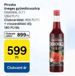 Tesco Piroska üveges gyümölcsszörp ajánlat