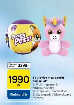 Tesco 5 Surprise meglepetés plüssállat ajánlat