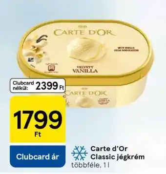 Tesco Carte d'Or Classic jégkrém ajánlat