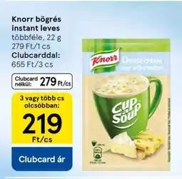 Tesco Knorr bögrés instant leves ajánlat