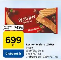 Tesco Roshen Wafers töltött ostya ajánlat