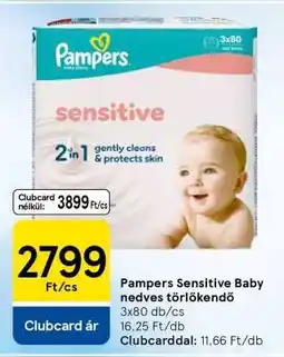 Tesco Pampers Sensitive Baby nedves törlőkendő ajánlat