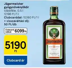 Tesco Jägermeister gyógynövénylikőr ajánlat