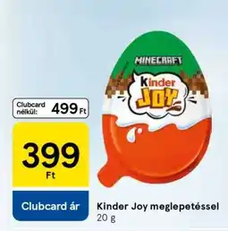 Tesco Kinder Joy meglepetéssel ajánlat
