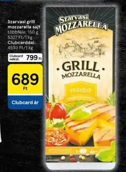Tesco SZARVASI GRILL MOZZARELLA SAJT ajánlat