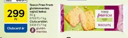 Tesco Tesco Free From gluténmentes vajízű keksz ajánlat