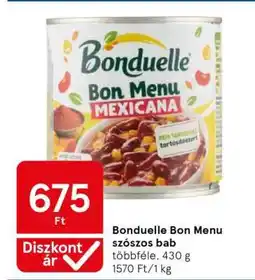 Tesco Bonduelle Bon menu szószos bab ajánlat