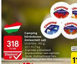 Tesco Camping kördobozos ömlesztett sajt ajánlat