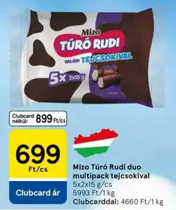 Tesco Mizo Túró Rudi duo multipack tejcsokival ajánlat